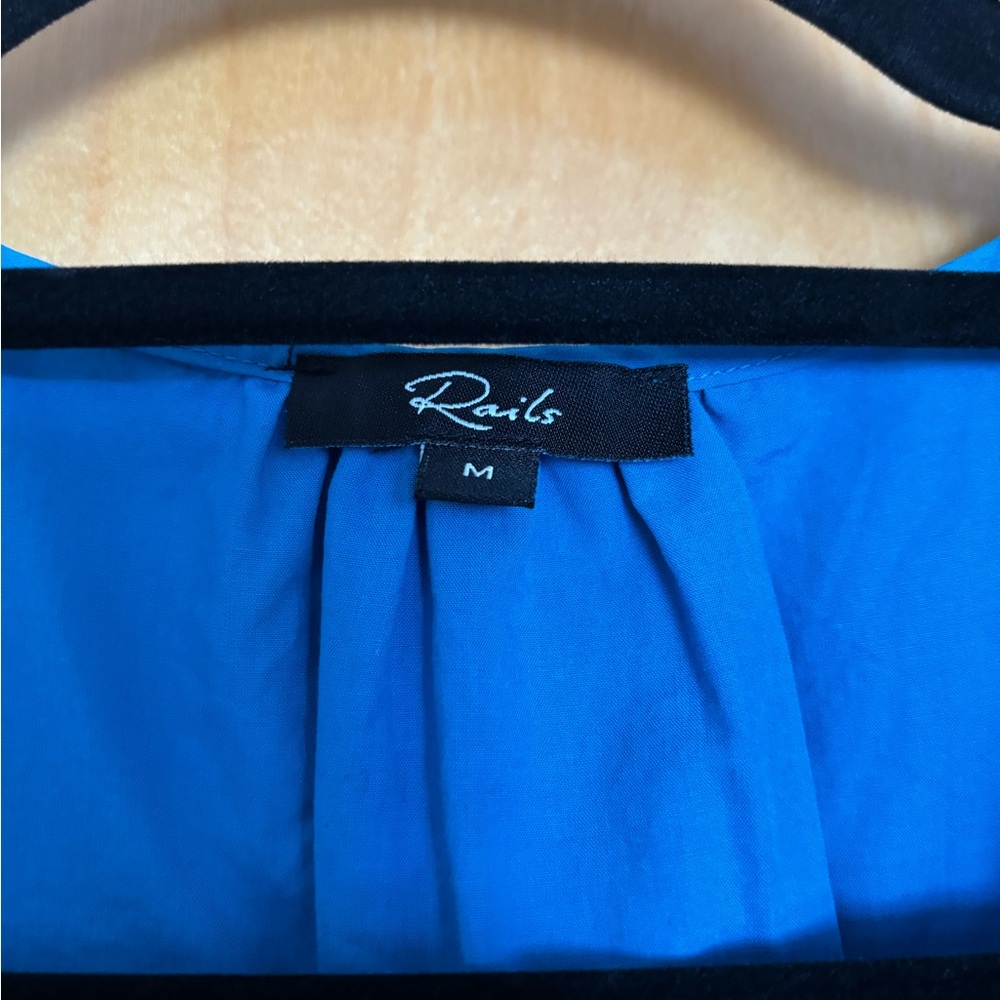 Rails Teal V-Neck Tiered Maxi Dress - Picture 2 of 8